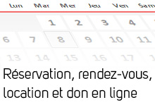 Système de réservation, location, rendez-vous et don en ligne